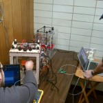 Claudio - Sonny working on makerbots