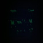 Prusa Mendel Showing off Glow in the dark ABS parts