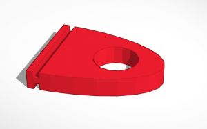 Replacement Banner Clip TinkerCad render of the replacement banner clip model